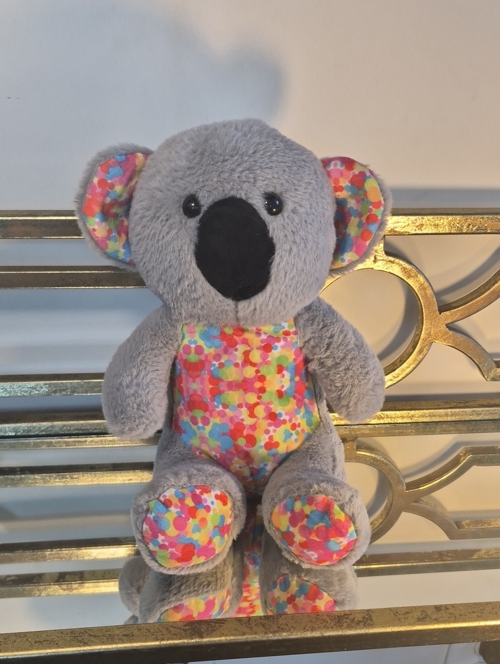 A & A Global Hawaiian Koala Bear Plush, 10", Grey Multi.